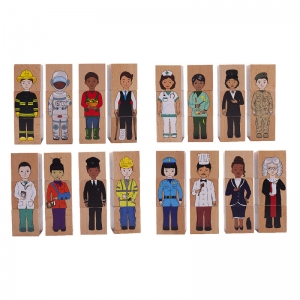 Career Mix 'N' Match Wooden Blocks