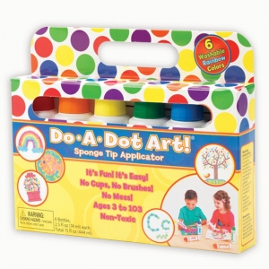 Washable Rainbow Dot Markers, 6 Colors