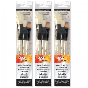 Simply Simmons Mop Brush Set, 3 Pieces Per Set, 3 Sets
