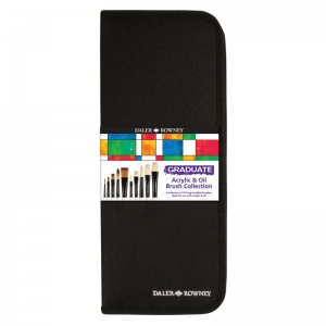 Graduate Artist's Brush Set with Zip Case, Long Handle, 10 Pieces