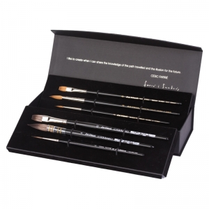 Artist Signature Collection by Cesc Farr, Watercolor Brushes, Assorted, 6 Brush Set in Gift Box