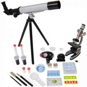 Microscope & Telescope Set With Survival Kit