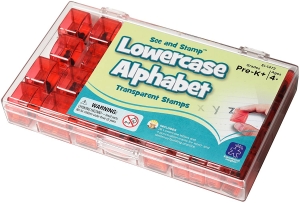 See and Stamp Alphabet Transparent Stamps, Lowercase 5/8", 2 Sets