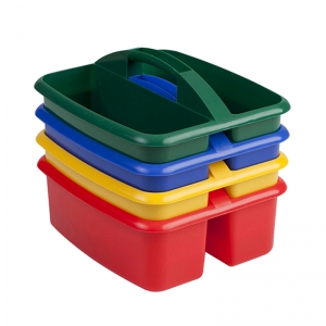 Art Storage Large Caddy, 2 Compartments, Pack of 4