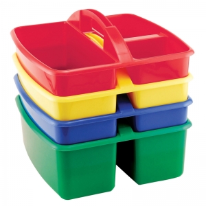 Art Storage Small Caddy, 3 Compartments, Pack of 4