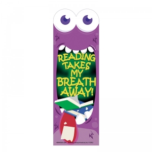 Reading Takes My Breath Away Monster Breath Scented Bookmarks, Pack of 24