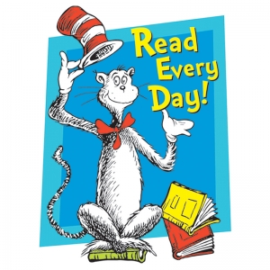 (12 EA) CAT IN THE HAT READ EVERY DAY WINDOW CLING