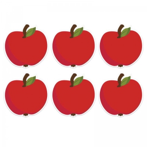 A Teachable Town Apples Paper Cut-Outs, 36 Per Pack, 6 Packs