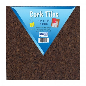 (3 EA) 12X12 DARK CORK SQUARES 4 PK