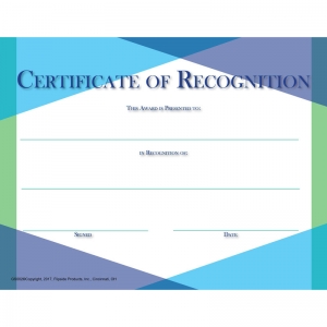 Glass Series Certificate of Recognition, 8.5" x 11", Pack of 30