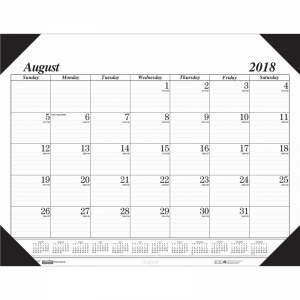 Monthly Academic Calendar Economy Desk Pad, 17 Months (Aug-Dec), 22" x 17"