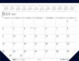 Academic Desk Pad, 18 1/2" x 13", Pack of 2