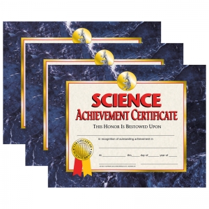 Science Achievement Certificate, 30 Per Pack, 3 Packs