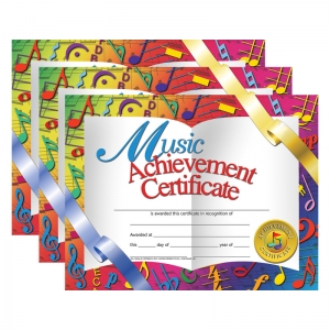 Music Achievement Certificate, 30 Per Pack, 3 Packs