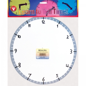 Learn-to-tell-time Clock Kit - 24/pack