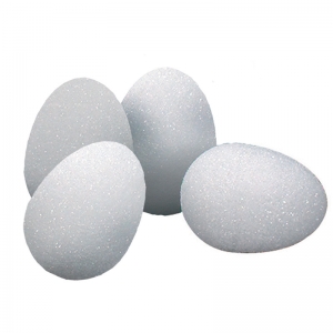 Craft Foam Eggs, 2 Inch, White, Pack of 12