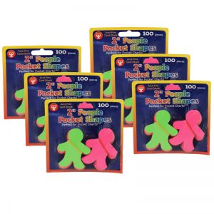 (6 Pk) Pocket Shapes 2in People 