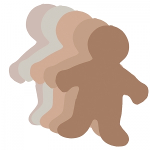 Culturally Diverse Family People Cut-Outs, 7" Mommy, 24 Per Pack, 4 Packs