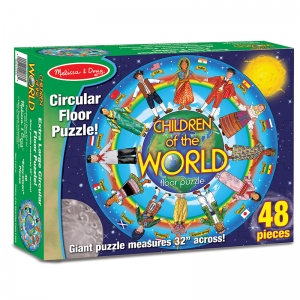 Children Around the World Floor Puzzle, 32" dia, 48 pcs