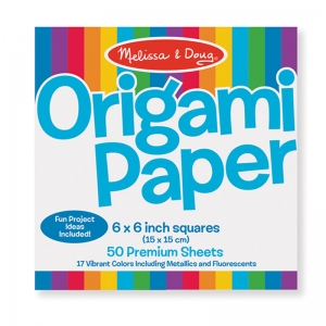 Origami Paper Vibrant Color Sheets, 6" x 6", 50 Per Pack, 6 Packs