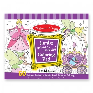 Jumbo Coloring Pad - Princess & Fairy, Pack of 6