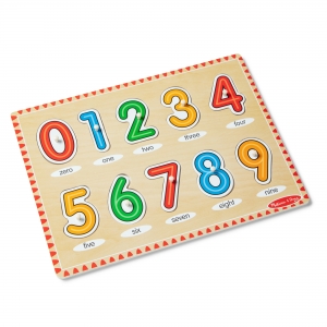 See-Inside Numbers Peg Puzzle, 10 Pieces