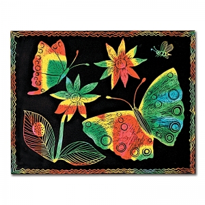 Soft-Scratch Board, 10 sheets, stick included