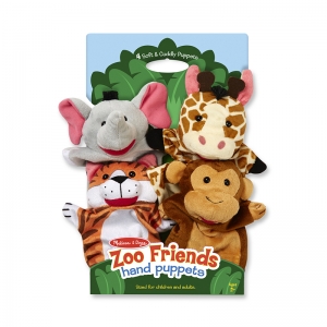 Zoo Friends Hand Puppets, Set of 4