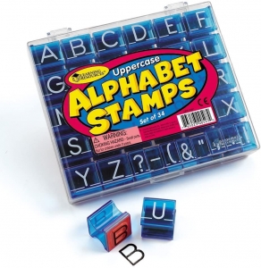 Uppercase Alphabet Stamps Set, 2 Sets