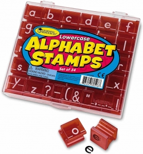 Lowercase Alphabet & Punctuation Stamps Set, 2 Sets