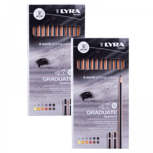 Graduate Graphite Pencil Set, Assorted Colors, 12 Per Set, 2 Sets