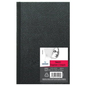 Artist Series Sketch Art Book, Black Cover, Hardbound, 108 Sheet, 4x6 inch, 1 Count