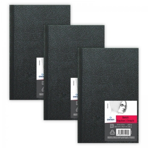 Artist Series Sketch Art Book, Black Cover, Hardbound, 108 Sheet, 4x6 inch, Pack of 3