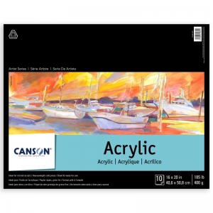 Artist Series Acrylic Pad, Foldover Binding, 10 Sheet, 16x20 inch, 1 Count