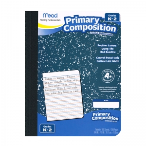 Primary Composition Book, Full Page Ruled, 100 Sheets Per Book, Pack of 3