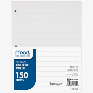 (12 PK) NOTEBOOK PAPER COLLEGE
