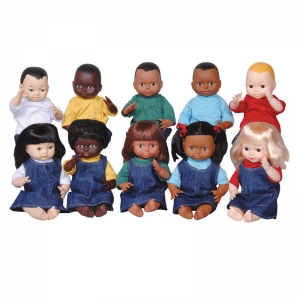 Dolls Multiethnic 10doll School  Set