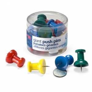 Giant Push Pins, 12 Per Pack, 6 Packs