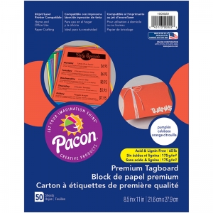 (5 PK) PREMIUM TAGBOARD PUMPKIN ORG