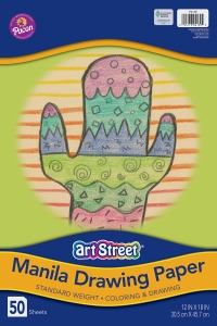 (6 Pk) Cream Manila Drawing Paper 12x18 50shts Per Pk