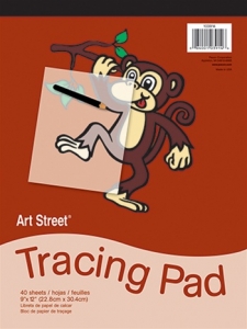 Tracing Paper Pad, Translucent, 9" x 12", 40 Sheets, Pack of 6