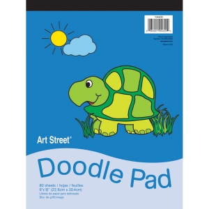 Doodle Pad, White, 9" x 12", 80 Sheets