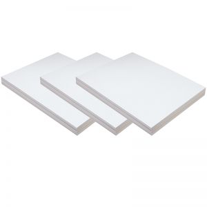 Medium Weight Tagboard, White, 9" x 12", 100 Sheets Per Pack, 3 Packs