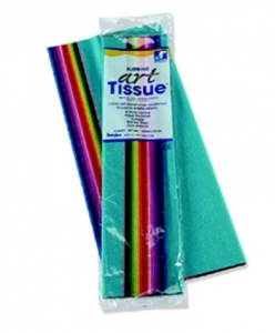 Deluxe Bleeding Art Tissue, 20 Assorted Colors, 20" x 30", 20 Sheets Per Pack, 6 Packs