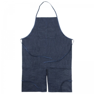Adult Apron, Dark Blue Denim, 41" x 27-1/2", 1 Count