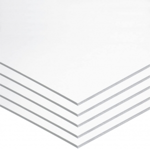 Poster Board, White, 14" x 22", 8 Sheets/Pack, Carton of 24 Packs