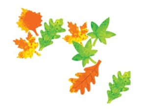 Color Diffusing Paper Leaves, 80 Per Pack, 3 Packs