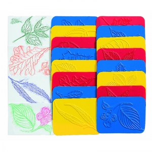(2 PK) RUBBING PLATES LEAF