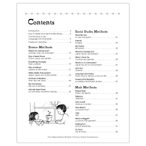 25 Easy Bilingual Nonfiction Mini-Books Activity Book