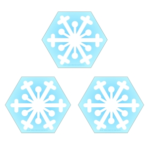 Creative Shapes Notepad, Snowflake, Mini, Pack of 3